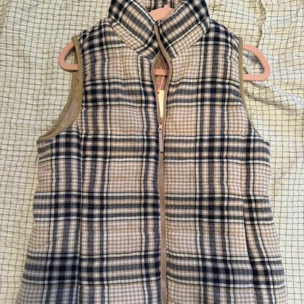 Plaid Puffer Vest